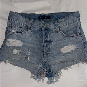 Aeropostale Blue Jean Shorts Distressed Cut-Off Style